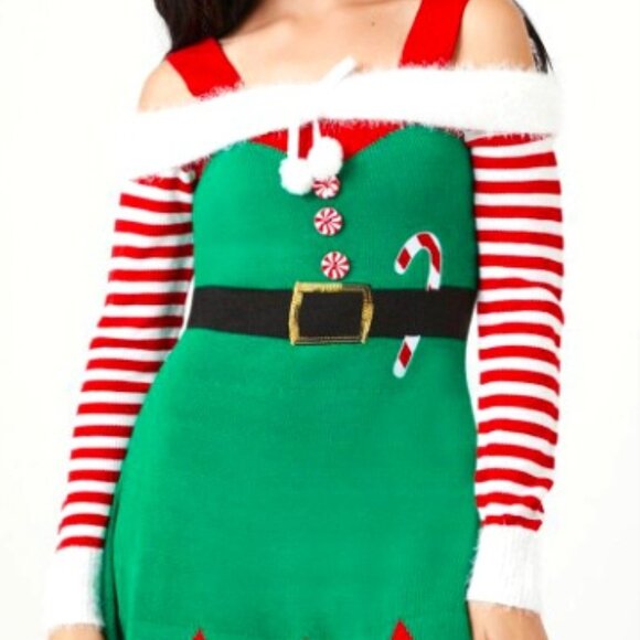 Peppermint Elf Mini Dress - Picture 1 of 3